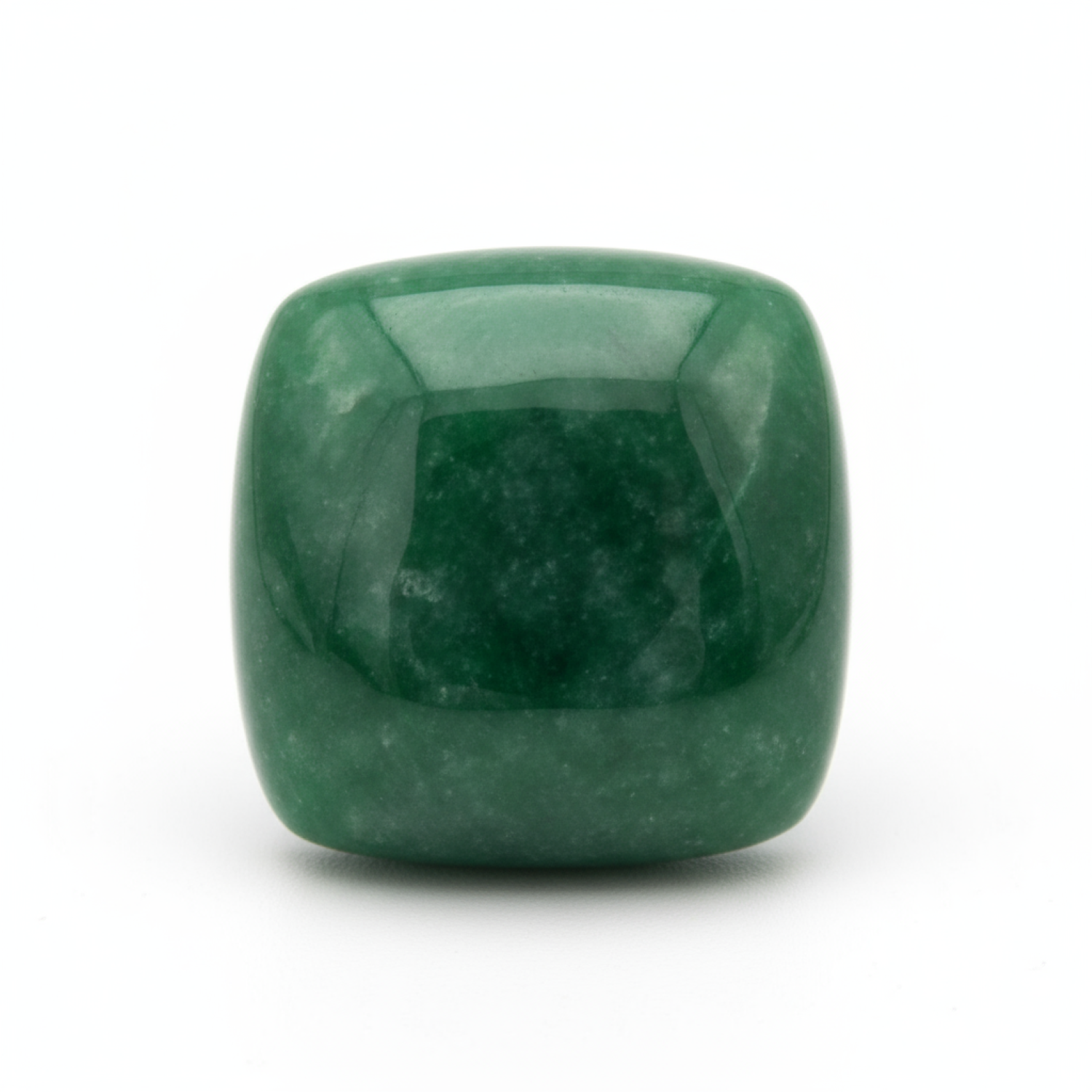 Green Jade 1PC Medium 9x9 MM Cushion Cabochon Green Lustrous semi Precious Gems Второстепенное изображение товара