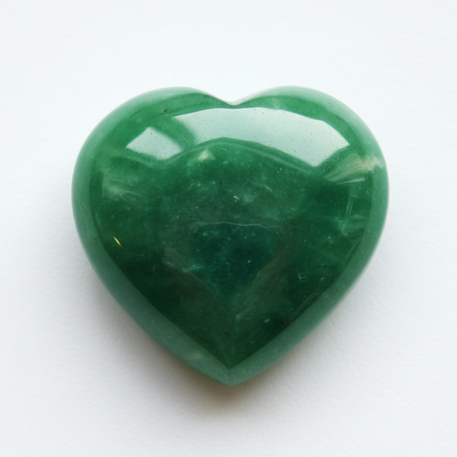 Green Jade 1PC Large 10x10 MM Heart Cabochon Green Sparkling semi Precious Loose Gemstone Sekundär produktbild