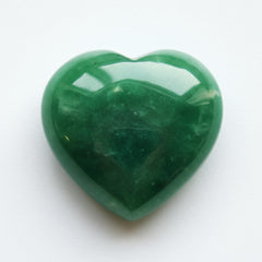Green Jade 1PC Large 10x10 MM Heart Cabochon Green Sparkling semi Precious Loose Gemstone