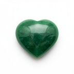 Green Jade 1PC Small 7x7 MM Heart Cabochon Green Pure semi Precious Precious Gemstone