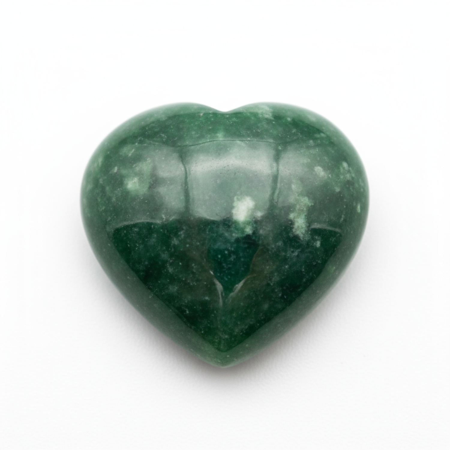 Green Jade 1PC Small 7x7 MM Heart Cabochon Green Pure semi Precious Precious Gemstone Immagine secondaria del prodotto