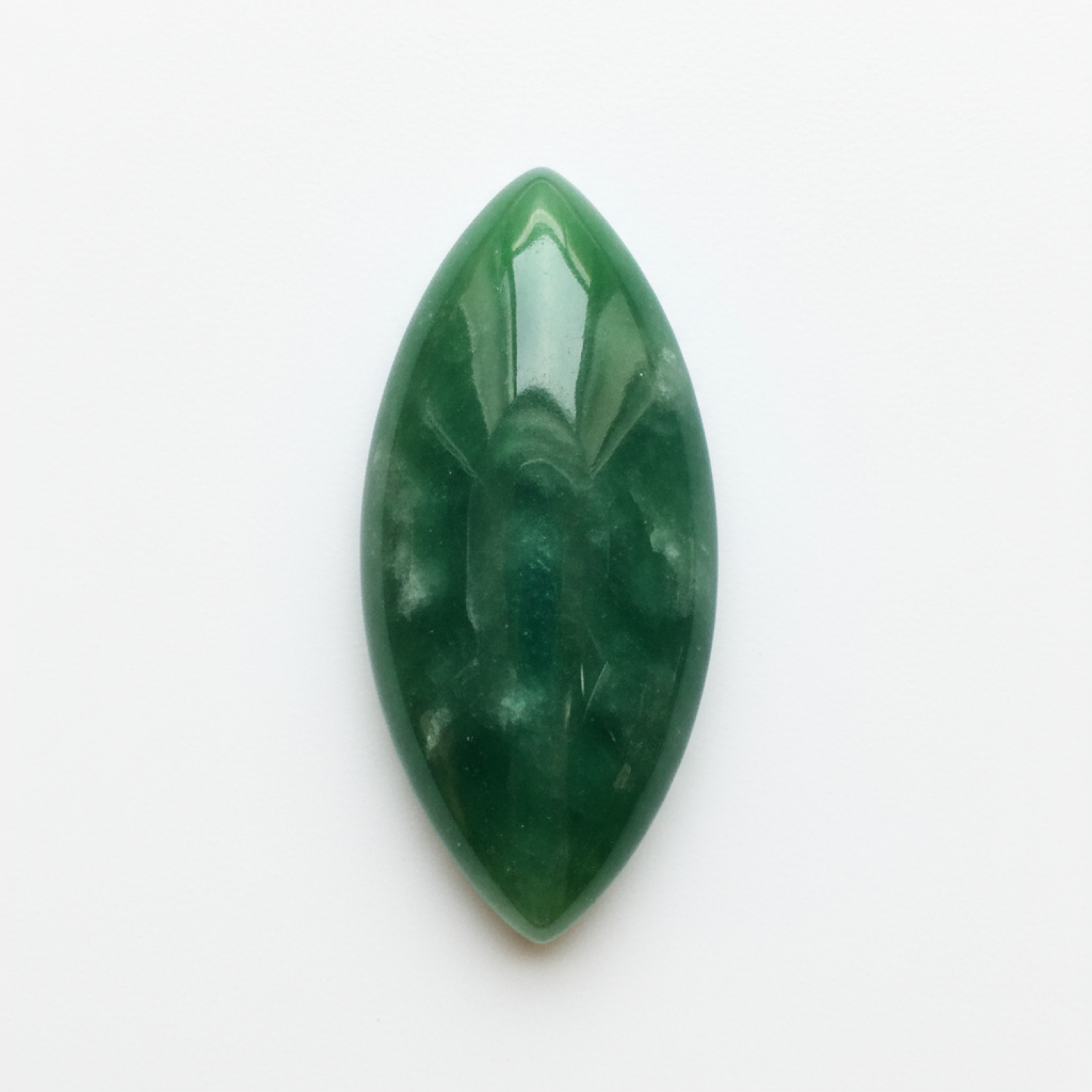 Green Jade 1PC Small 5x10 MM Marquise  Cabochon Green Fine semi Precious Semi Precious Gemstone Immagine secondaria del prodotto
