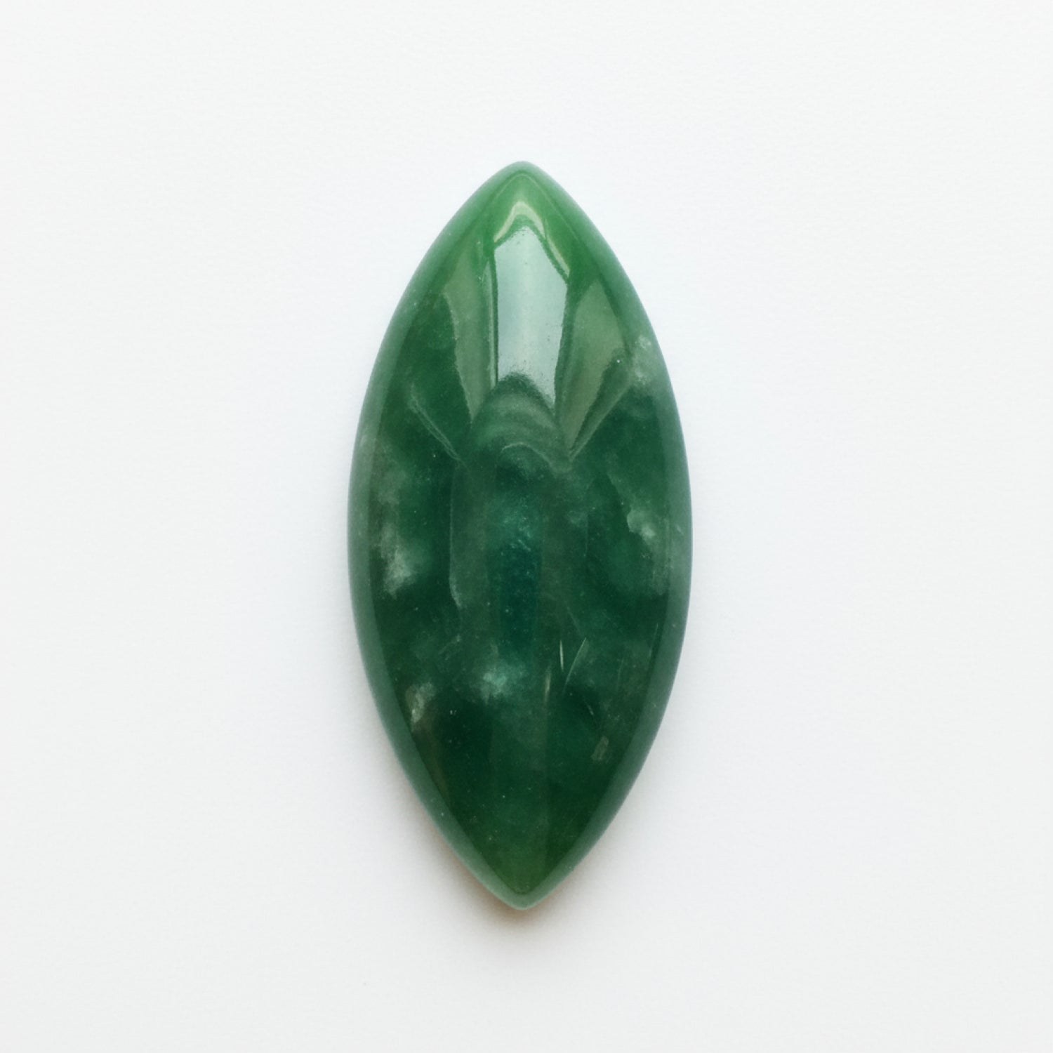 Green Jade 1PC Small 5x10 MM Marquise  Cabochon Green Fine semi Precious Semi Precious Gemstone