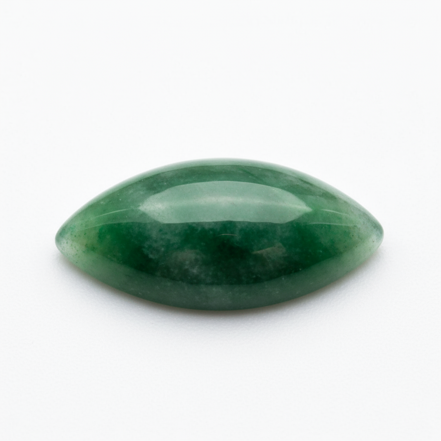 Green Jade 1PC Medium 7x14 MM Marquise  Cabochon Green Natural semi Precious Gems Huvudsaklig produktbild