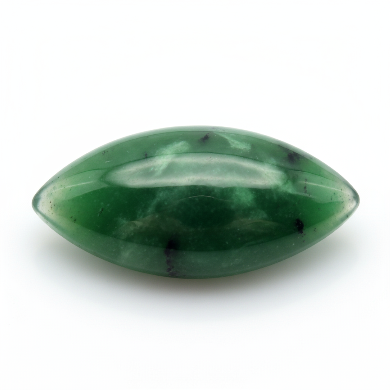 Green Jade 1PC Medium 7x14 MM Marquise  Cabochon Green Natural semi Precious Gems Sekundär produktbild