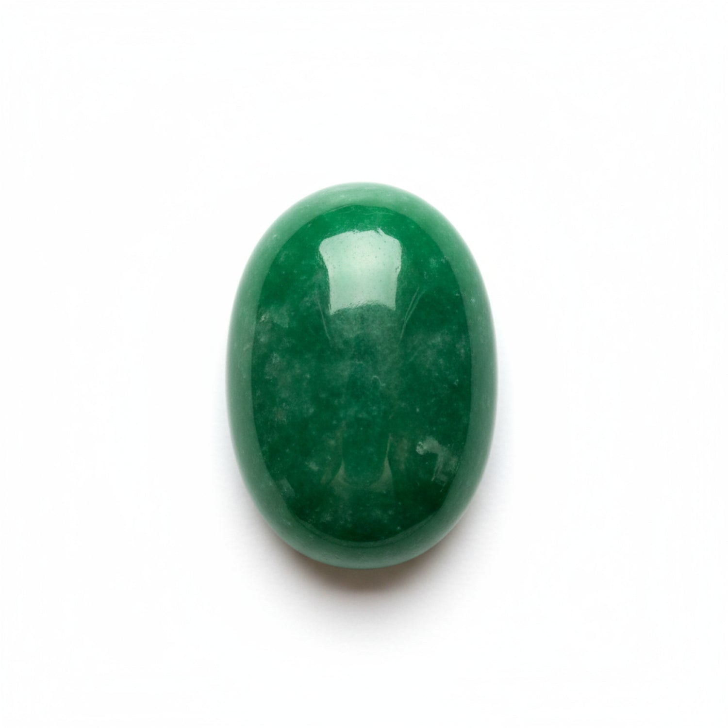 Green Jade 1PC Small 6x8 MM Oval Cabochon Green Polished semi Precious Loose Gems