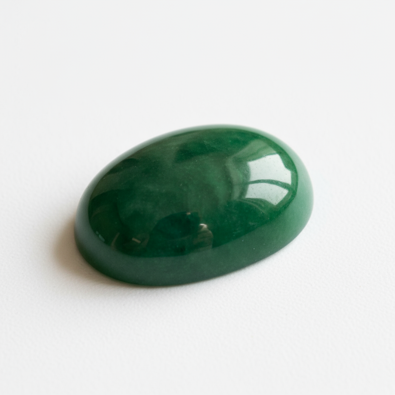 Green Jade 1PC Small 6x8 MM Oval Cabochon Green Polished semi Precious Loose Gems Sekundär produktbild