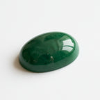 Green Jade 1PC Small 6x8 MM Oval Cabochon Green Polished semi Precious Loose Gems