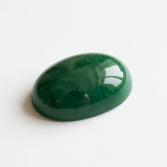 Green Jade 1PC Small 6x8 MM Oval Cabochon Green Polished semi Precious Loose Gems