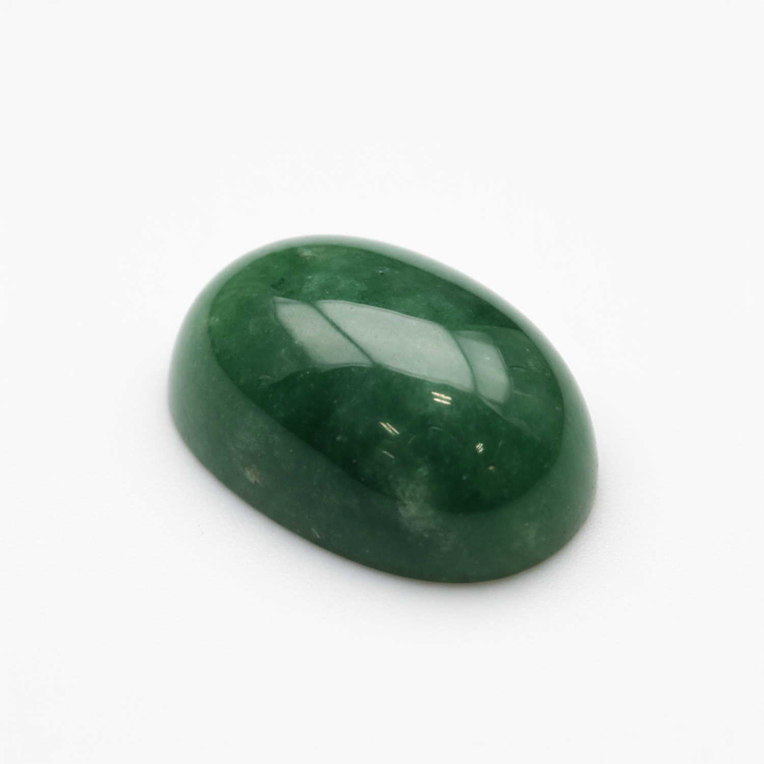 Green Jade 1PC Small 6x9 MM Oval Cabochon Green Splendid semi Precious Loose Gemstone Image principale du produit