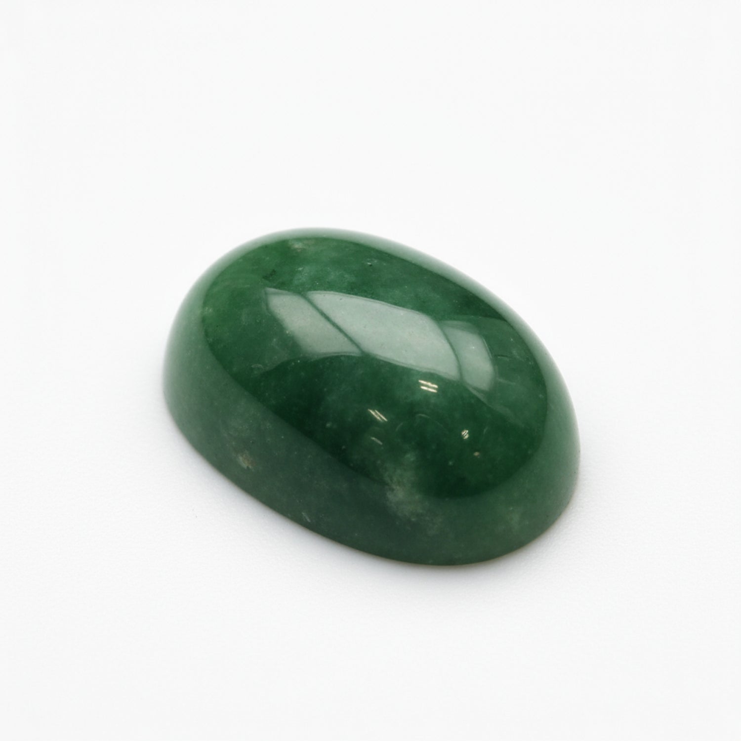 Green Jade 1PC Small 6x9 MM Oval Cabochon Green Splendid semi Precious Loose Gemstone