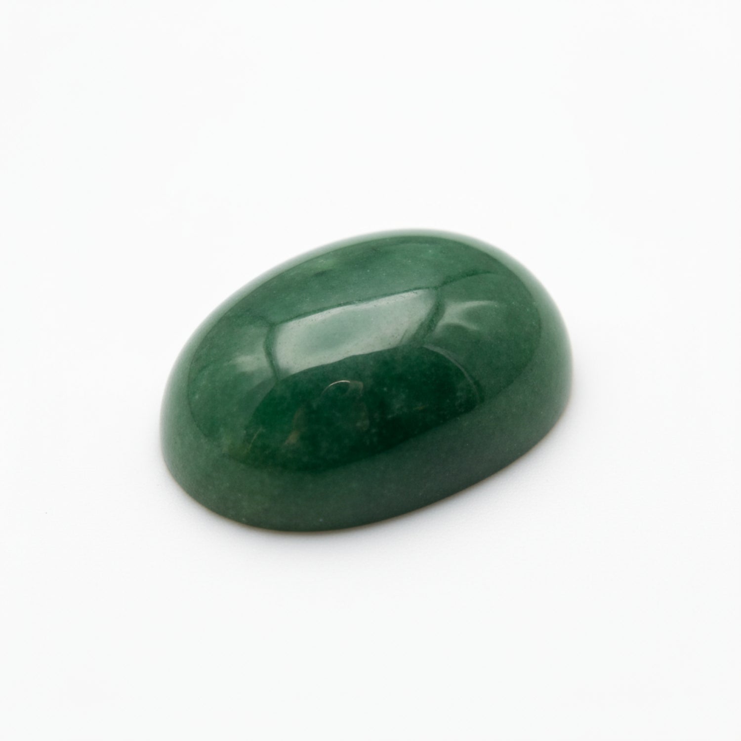 Green Jade 1PC Small 7x9 MM Oval Cabochon Green Luster semi Precious Loose Gemstones