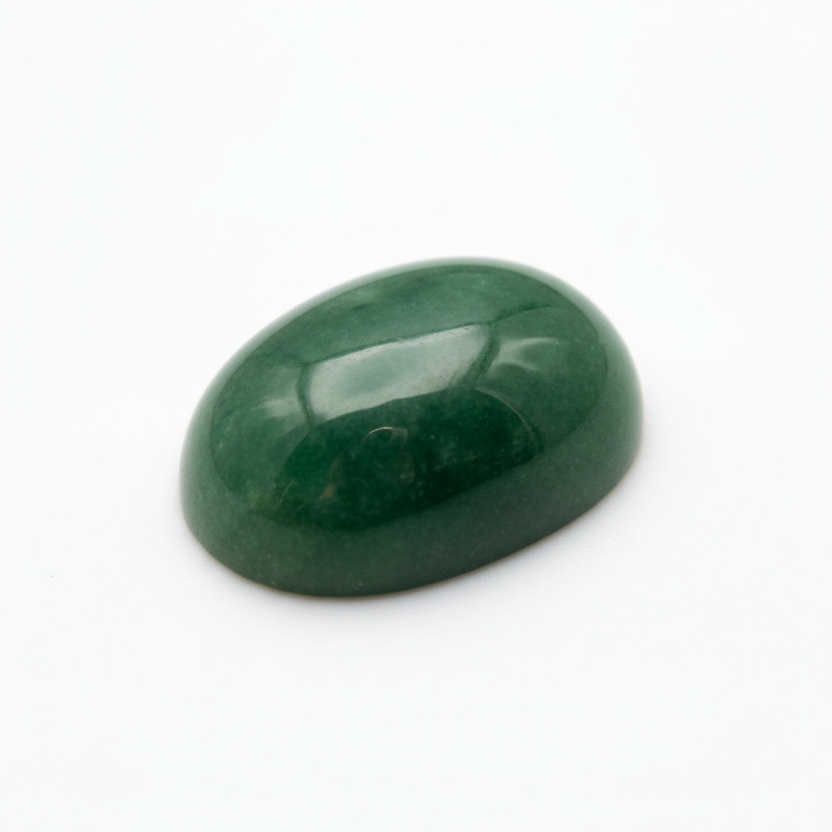 Green Jade 1PC Small 7x9 MM Oval Cabochon Green Luster semi Precious Loose Gemstones