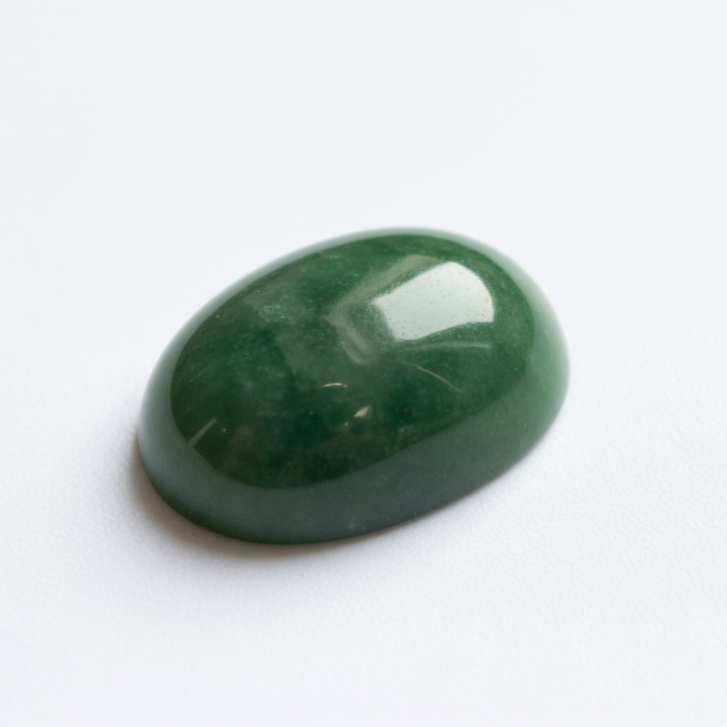 Green Jade 1PC Medium 8x10 MM Oval Cabochon Green Shine semi Precious Precious Gemstone