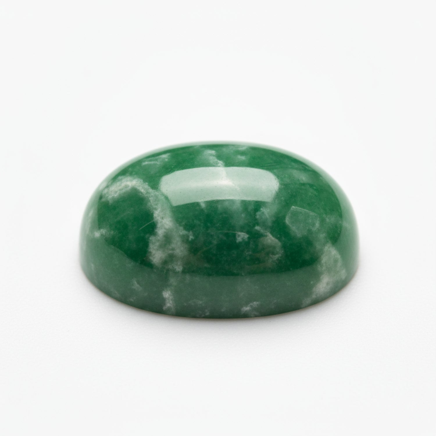Green Jade 1PC Medium 8x10 MM Oval Cabochon Green Shine semi Precious Precious Gemstone