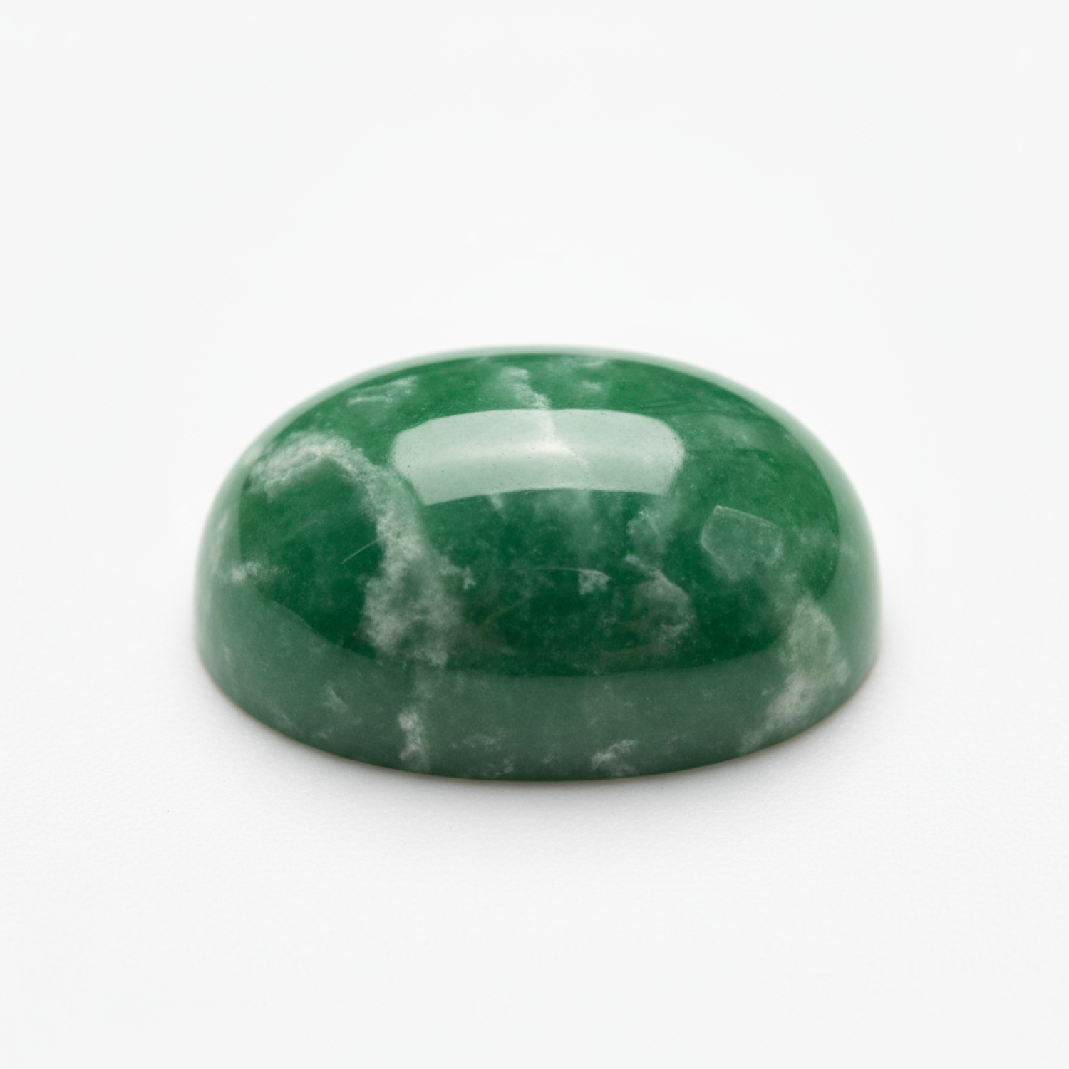 Green Jade 1PC Medium 8x10 MM Oval Cabochon Green Shine semi Precious Precious Gemstone Sekundär produktbild