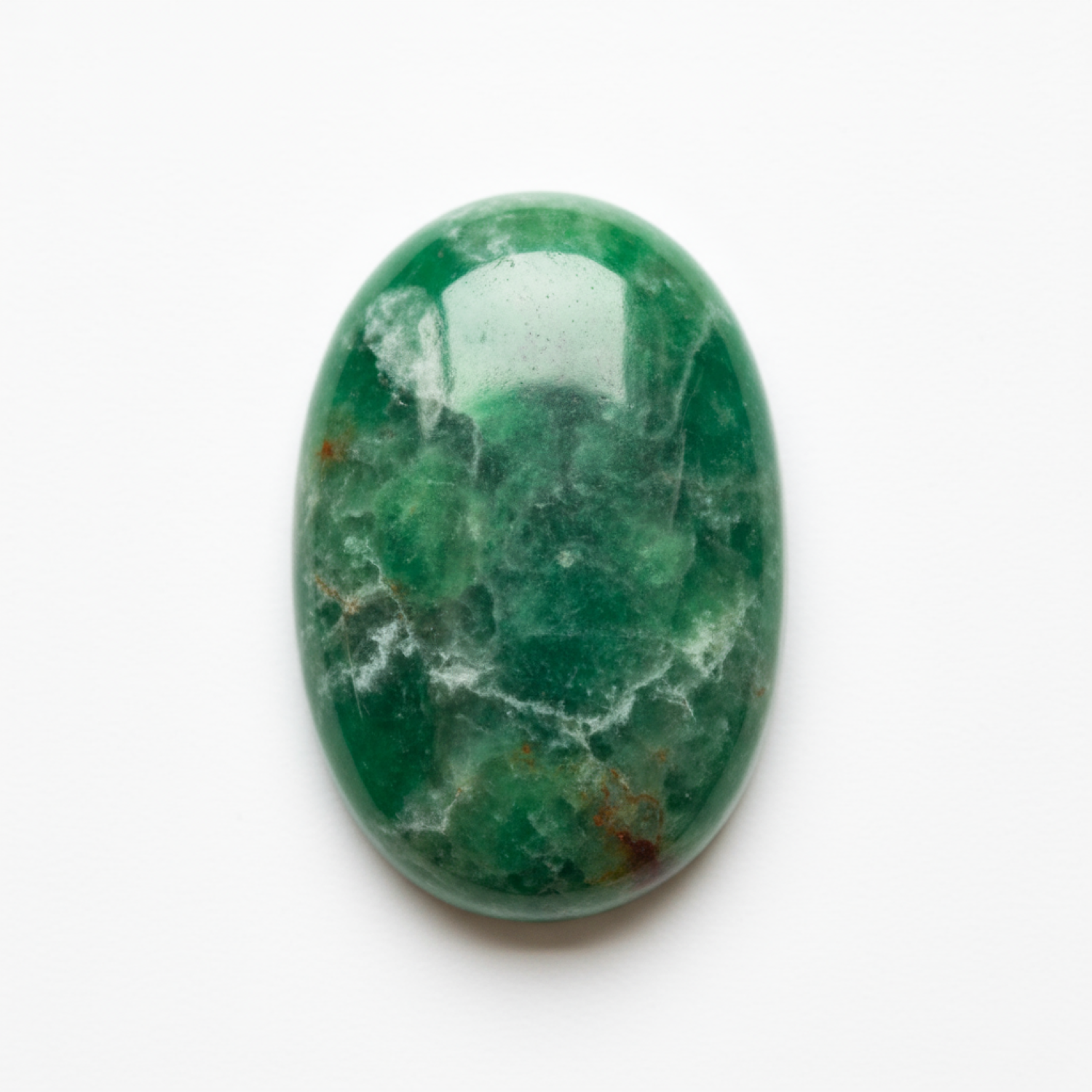Green Jade 1PC Large 9x11 MM Oval Cabochon Green Fine semi Precious Gems Sekundär produktbild