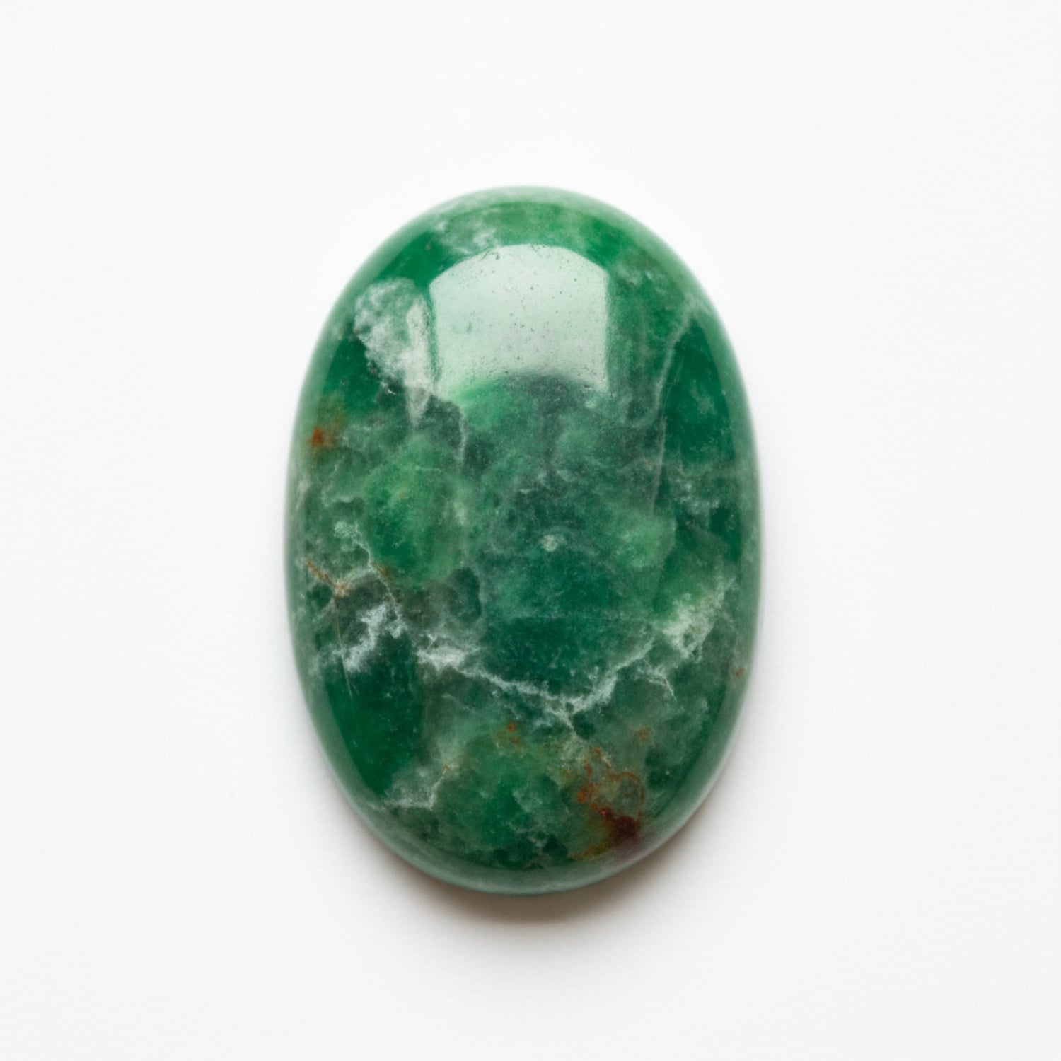 Green Jade 1PC Large 9x11 MM Oval Cabochon Green Fine semi Precious Gems
