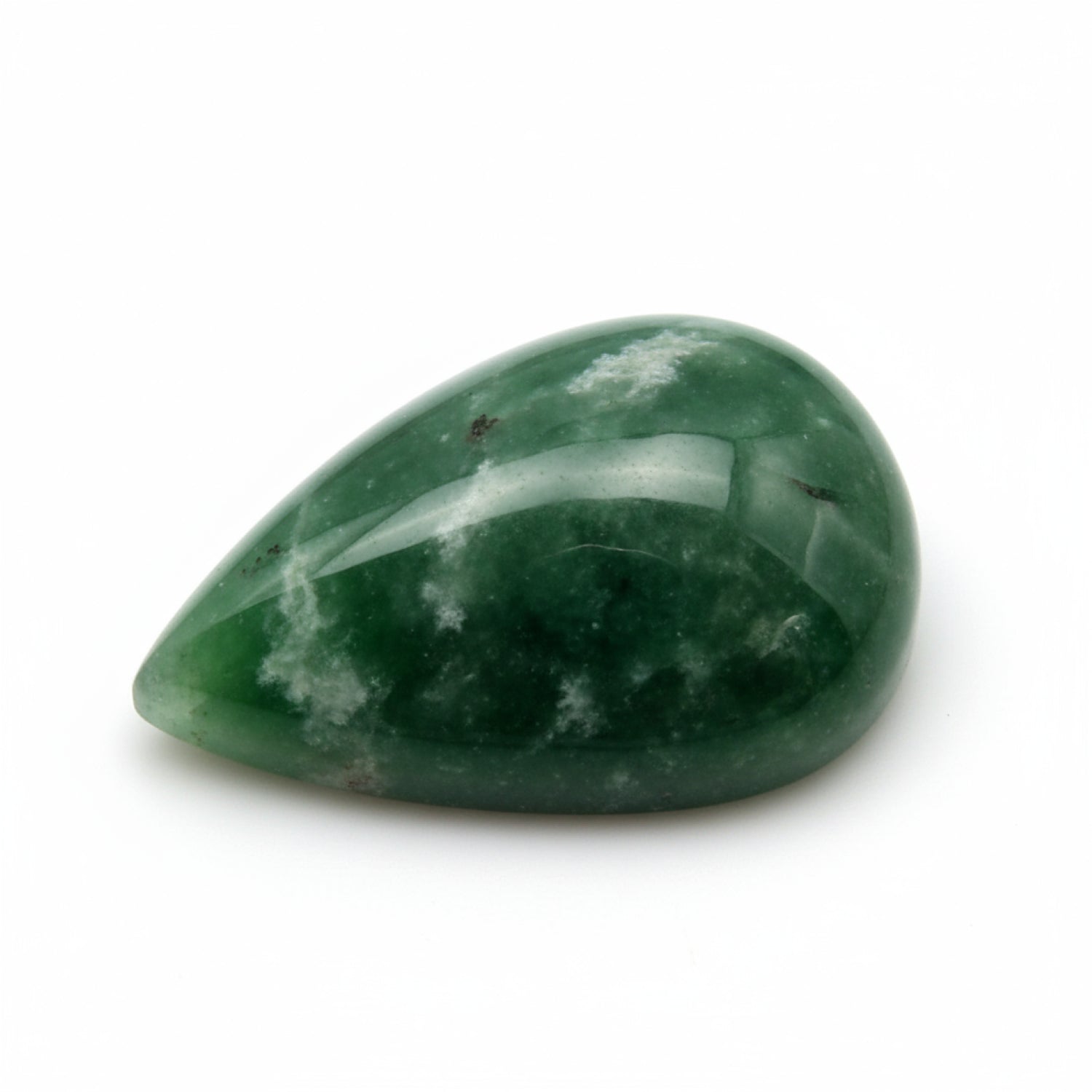 Green Jade 1PC Small 6x9 MM Pear Cabochon Green High-Quality semi Precious Loose Gems