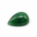 Green Jade 1PC Medium 7x10 MM Pear Cabochon Green Genuine semi Precious Loose Gemstones