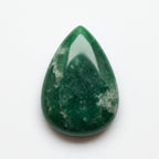 Green Jade 1PC Medium 7x10 MM Pear Cabochon Green Genuine semi Precious Loose Gemstones