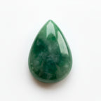 Green Jade 1PC Small 7x9 MM Pear Cabochon Green Natural semi Precious Loose Gemstone