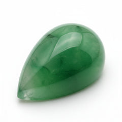 Green Jade 1PC Medium 8x10 MM Pear Cabochon Green Superior semi Precious Semi Precious Gemstone