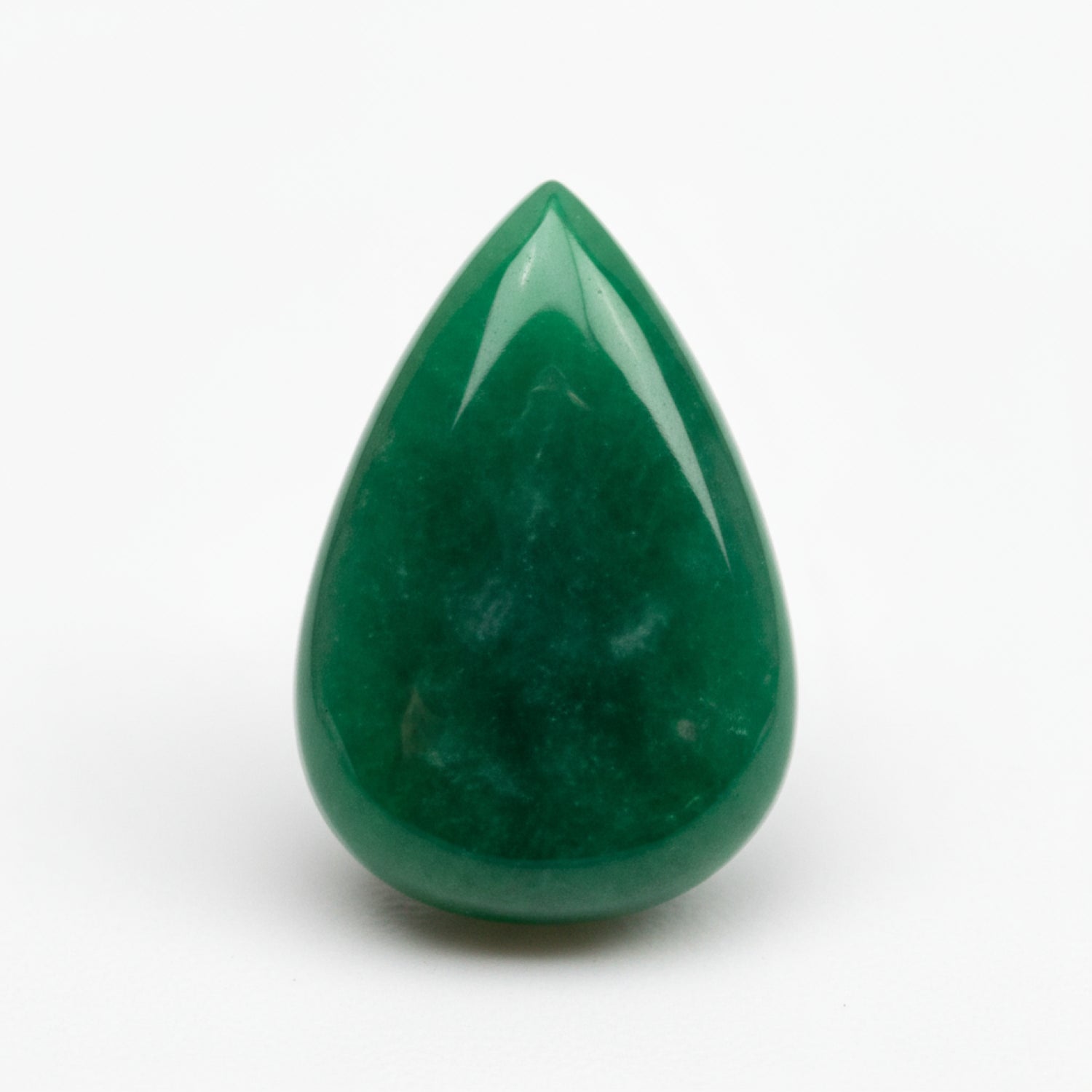 Green Jade 1PC Large 9x11 MM Pear Cabochon Green Pure semi Precious Precious Gemstone