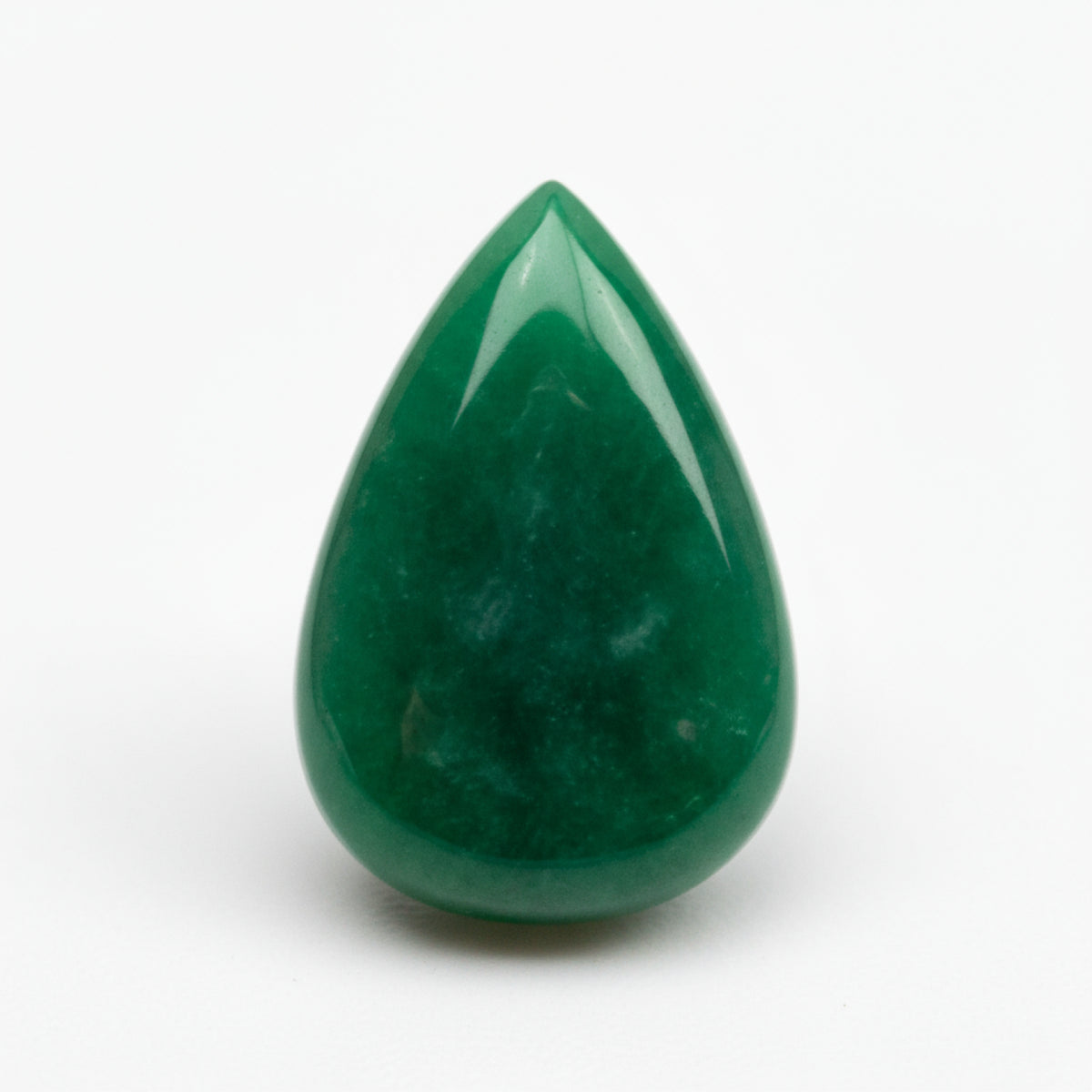 Green Jade 1PC Large 9x11 MM Pear Cabochon Green Pure semi Precious Precious Gemstone