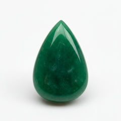 Green Jade 1PC Large 9x11 MM Pear Cabochon Green Pure semi Precious Precious Gemstone