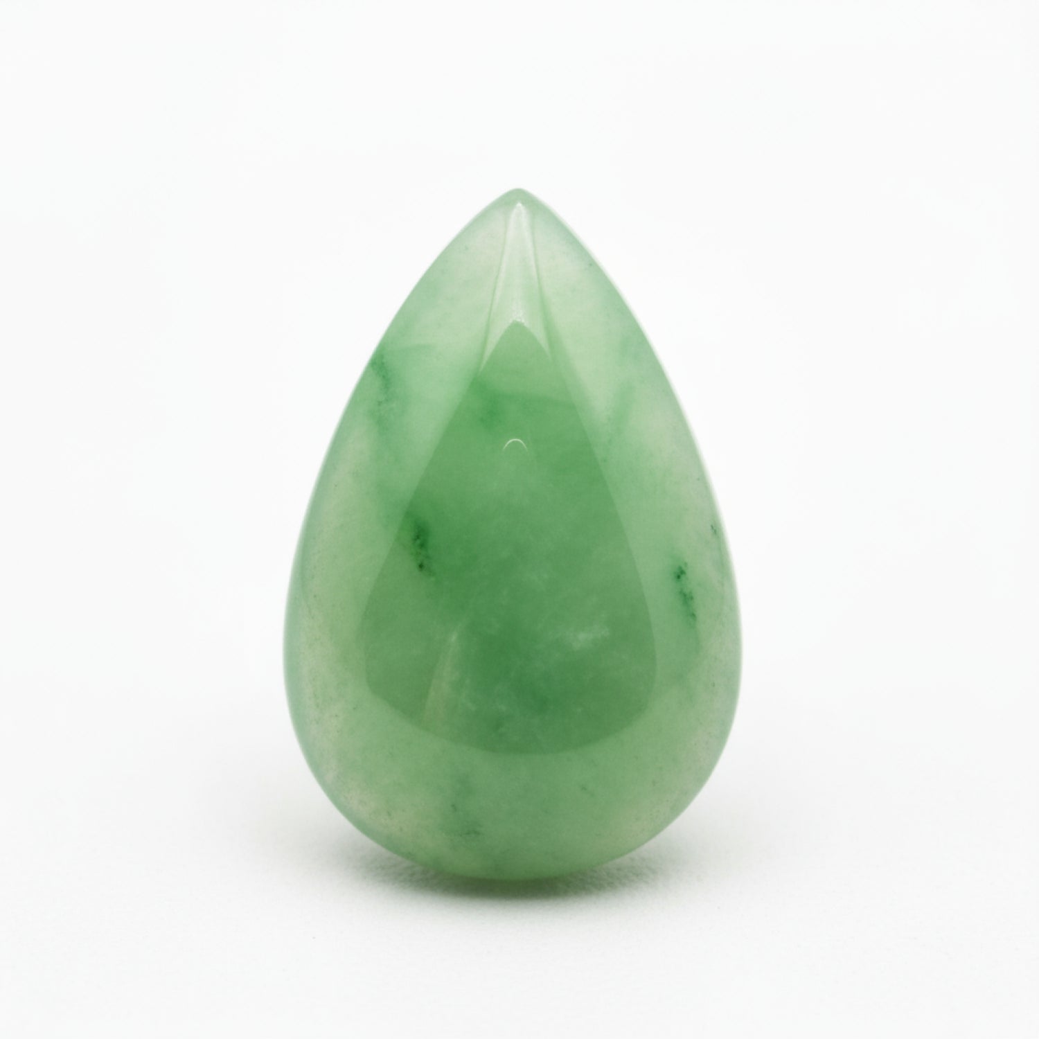 Green Jade 1PC Large 9x11 MM Pear Cabochon Green Pure semi Precious Precious Gemstone
