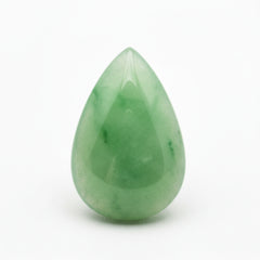 Green Jade 1PC Large 9x11 MM Pear Cabochon Green Pure semi Precious Precious Gemstone