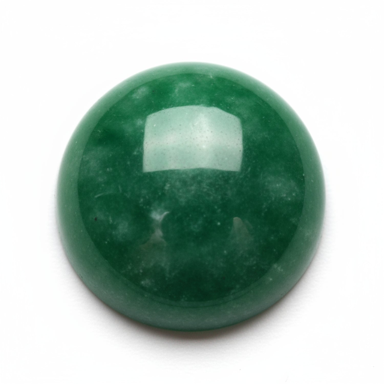 Green Jade 1PC Large 10x10 MM Round Cabochon Green Brilliant semi Precious Loose Gems