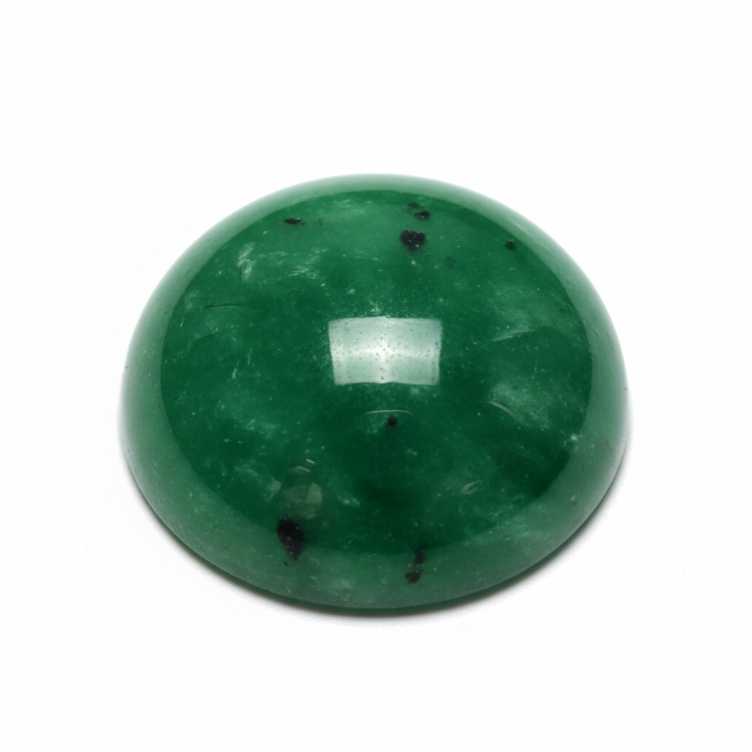 Green Jade 1PC Small 7x7 MM Round Cabochon Green Superior semi Precious Semi Precious Gemstone Immagine principale del prodotto