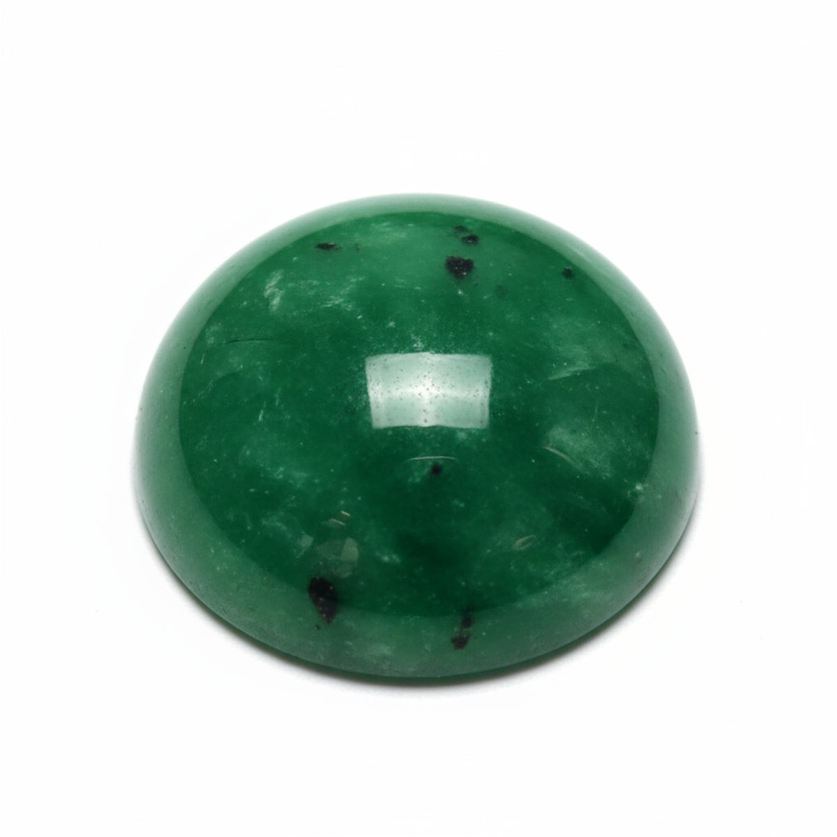 Green Jade 1PC Small 7x7 MM Round Cabochon Green Superior semi Precious Semi Precious Gemstone