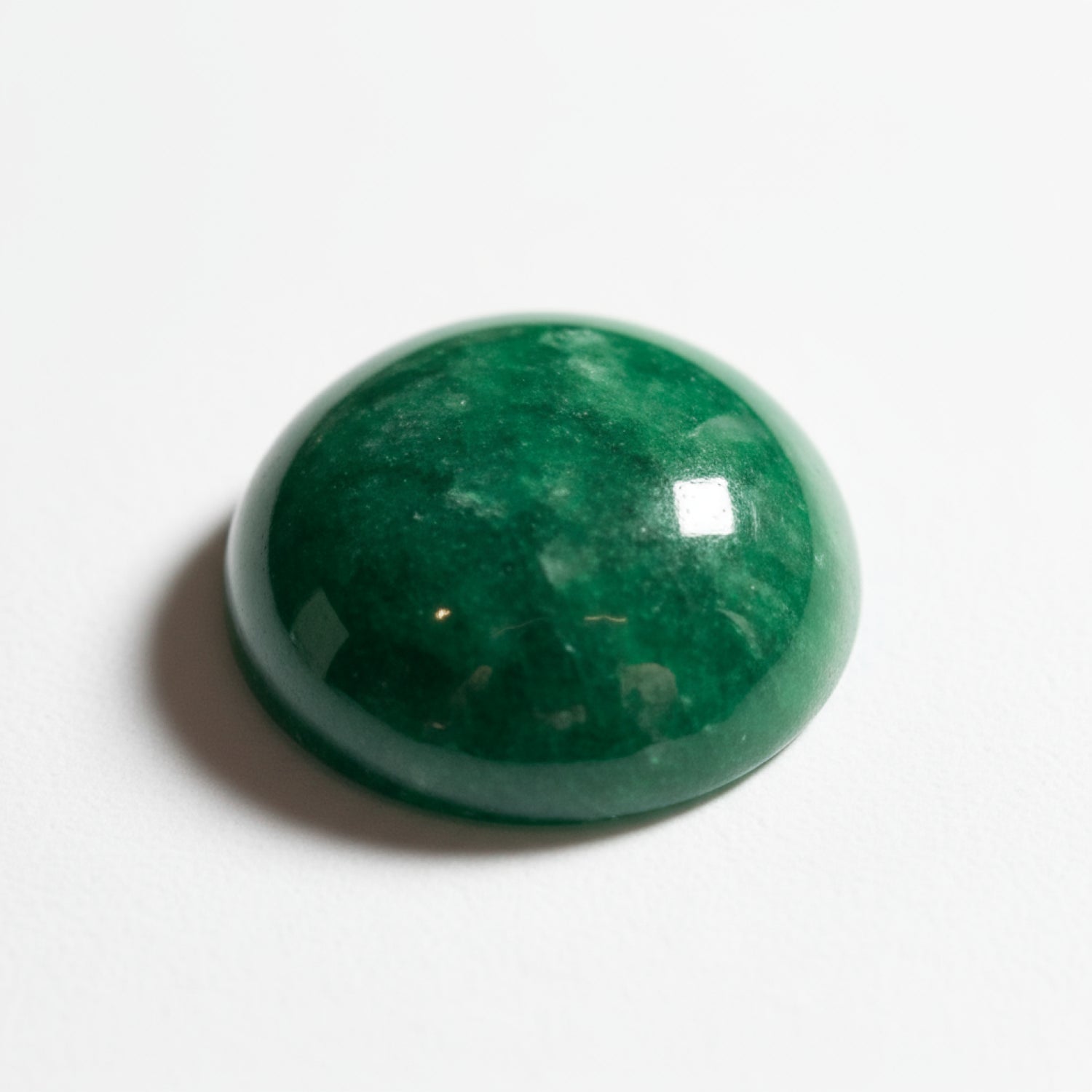 Green Jade 1PC Small 7x7 MM Round Cabochon Green Superior semi Precious Semi Precious Gemstone