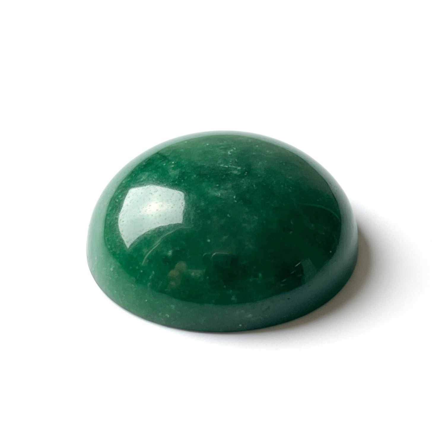 Green Jade 1PC Small 8x8 MM Round Cabochon Green Pure semi Precious Precious Gemstone Imagen secundaria del producto
