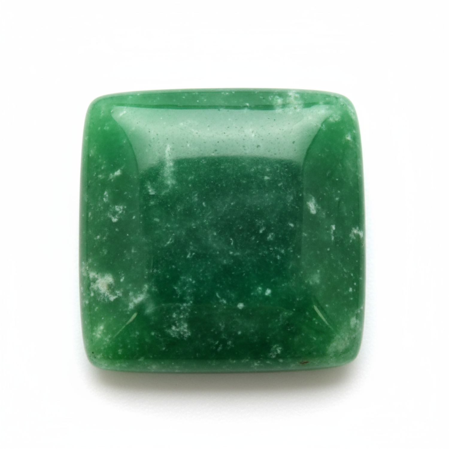 Green Jade 1PC Large 10x10 MM Square Cabochon Green Superior semi Precious Gems Main image