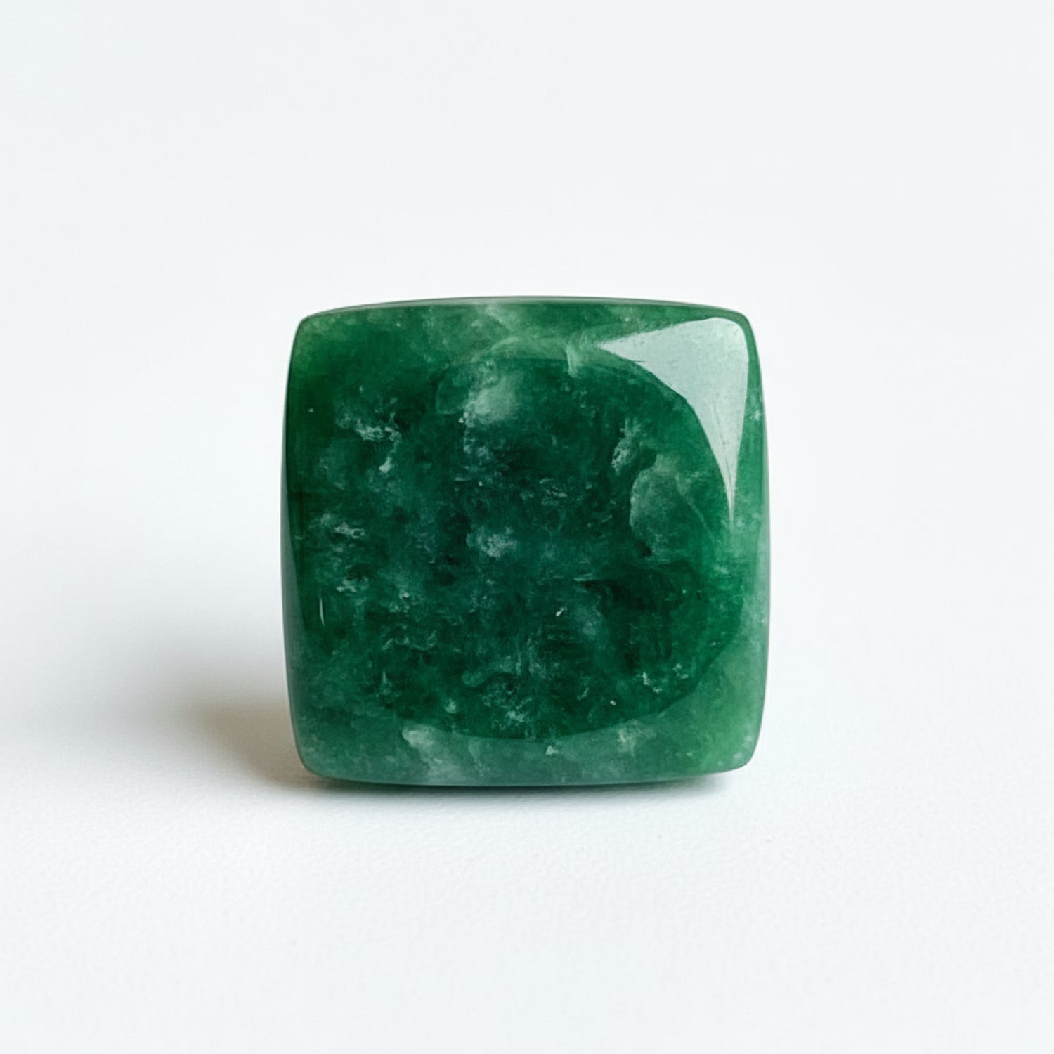 Green Jade 1PC Small 7x7 MM Square Cabochon Green High-Quality semi Precious Loose Gemstones