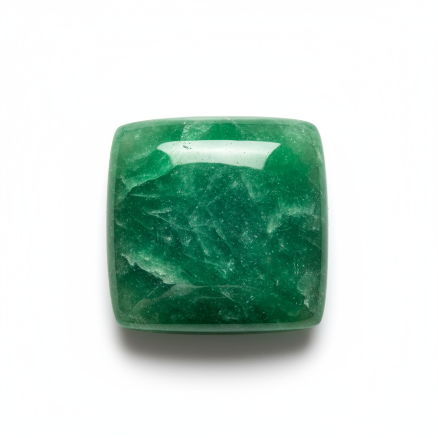 Green Jade 1PC Medium 9x9 MM Square Cabochon Green Genuine semi Precious Precious Gemstone Huvudsaklig produktbild