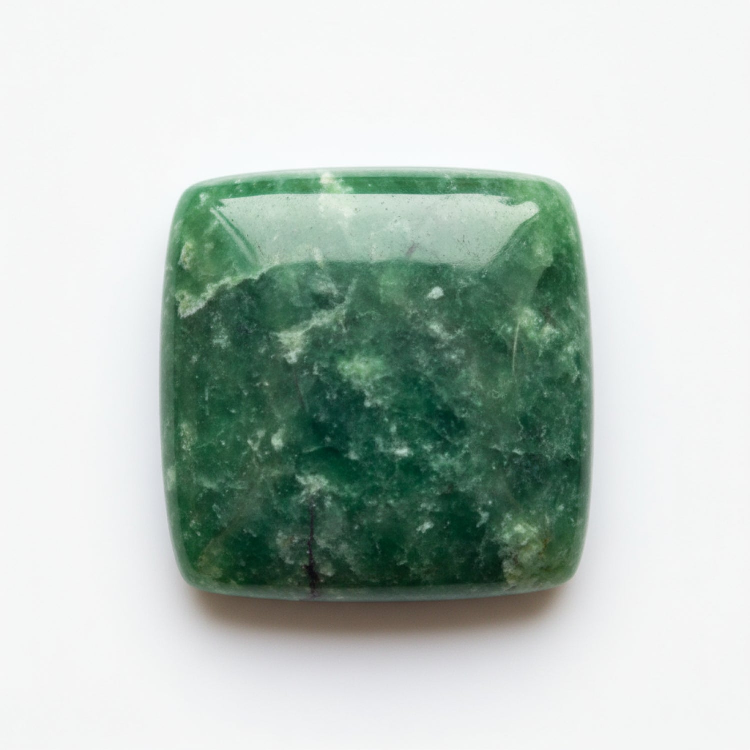 Green Jade 1PC Medium 9x9 MM Square Cabochon Green Genuine semi Precious Precious Gemstone