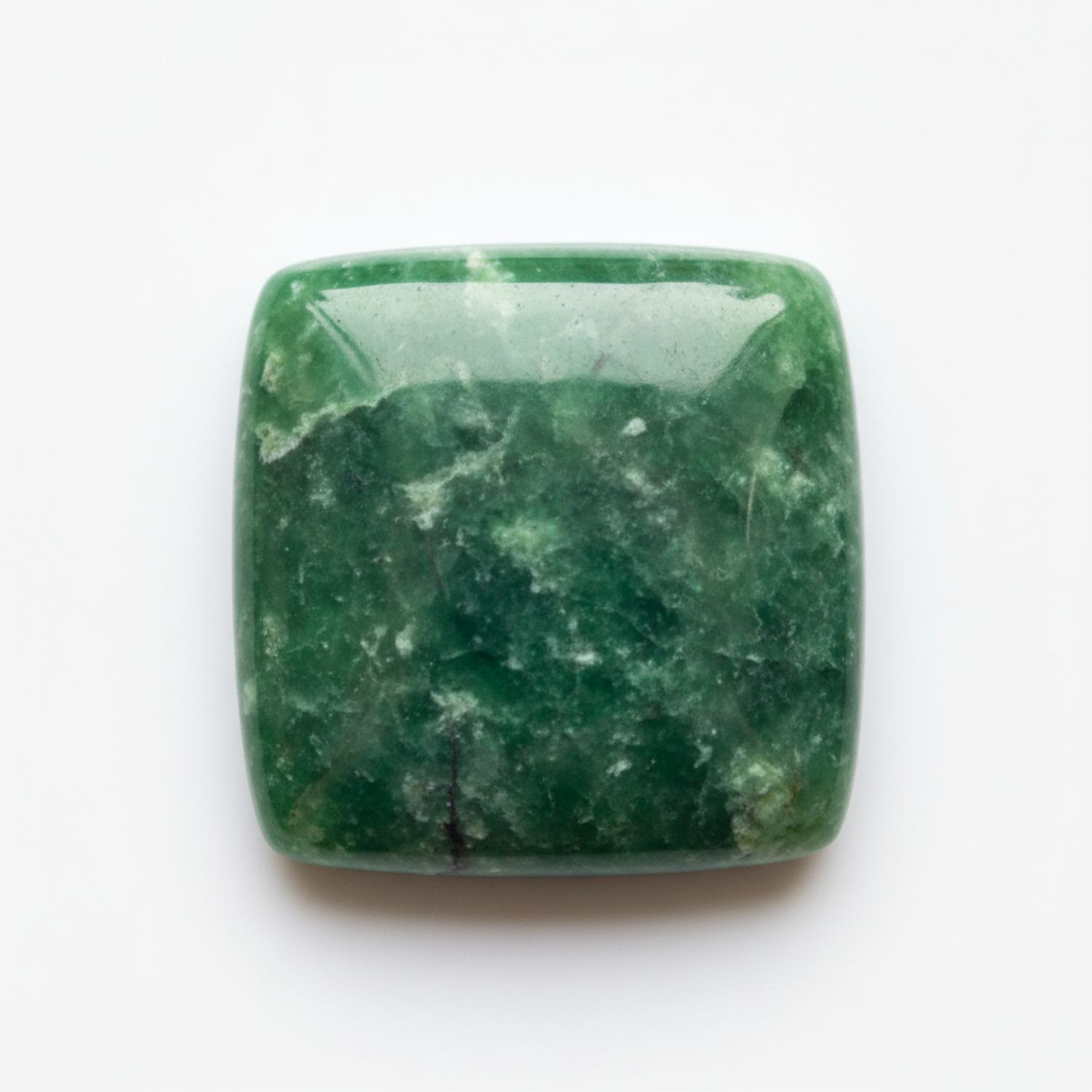 Green Jade 1PC Medium 9x9 MM Square Cabochon Green Genuine semi Precious Precious Gemstone Sekundär produktbild