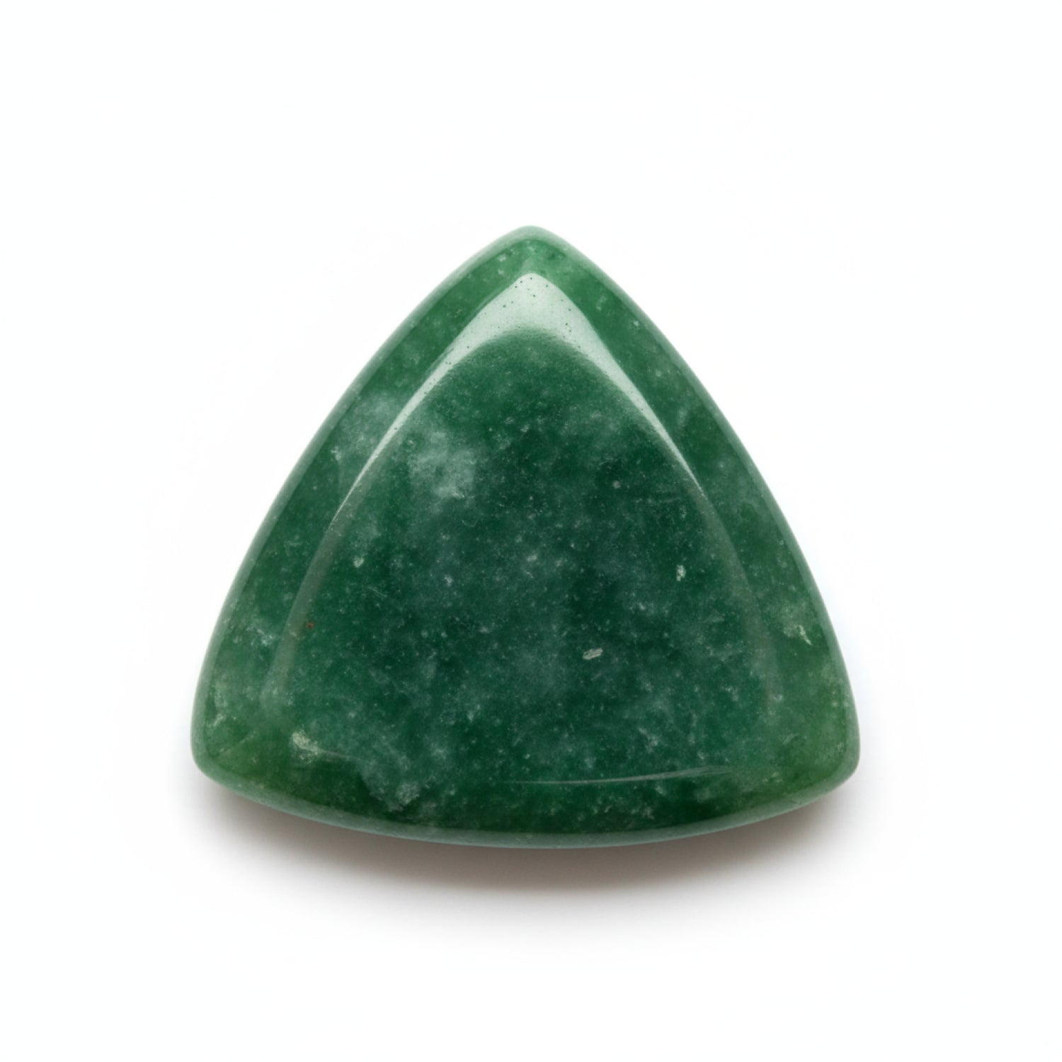 Green Jade 1PC Large 10x10 MM Triangle Cabochon Green Shine semi Precious Loose Gemstones