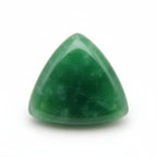 Green Jade 1PC Large 10x10 MM Triangle Cabochon Green Shine semi Precious Loose Gemstones