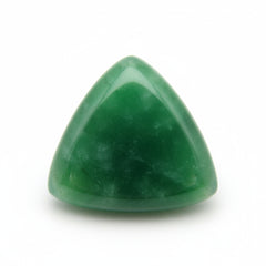 Green Jade 1PC Large 10x10 MM Triangle Cabochon Green Shine semi Precious Loose Gemstones
