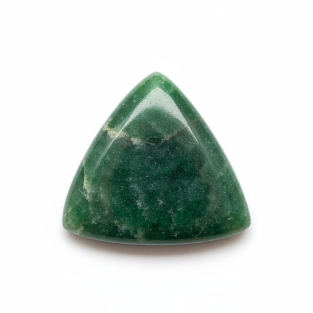 Green Jade 1PC Small 7x7 MM Triangle Cabochon Green Splendid semi Precious Gems