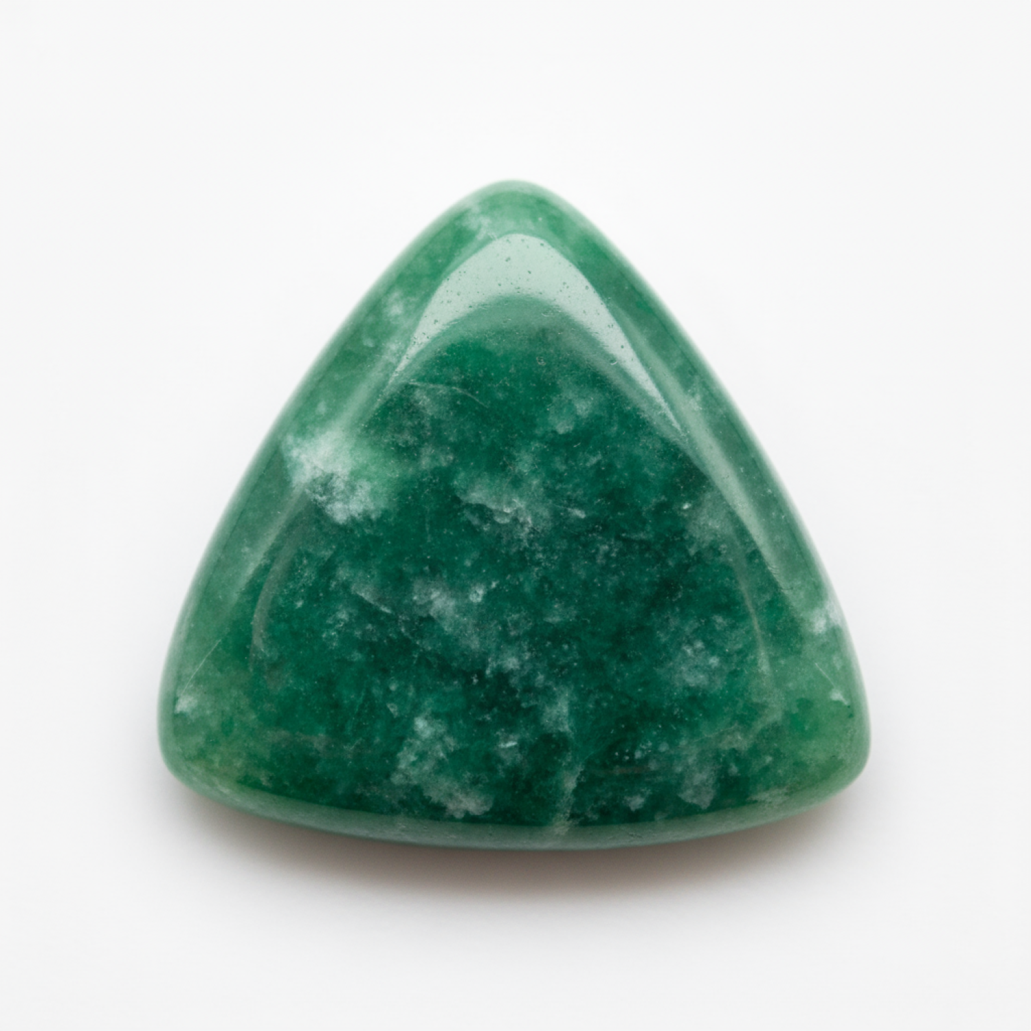 Green Jade 1PC Small 8x8 MM Triangle Cabochon Green Luster semi Precious Loose Gems Huvudsaklig produktbild