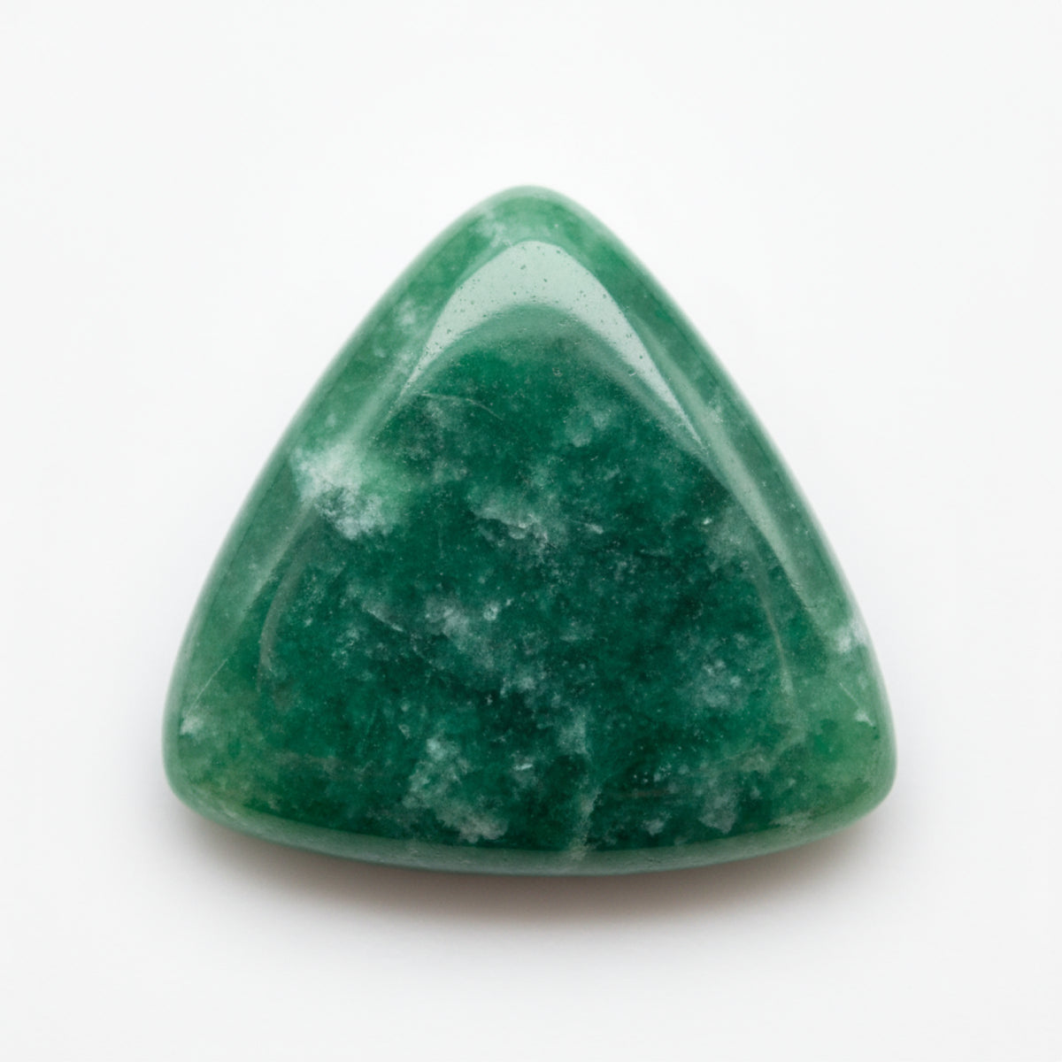 Green Jade 1PC Small 8x8 MM Triangle Cabochon Green Luster semi Precious Loose Gems