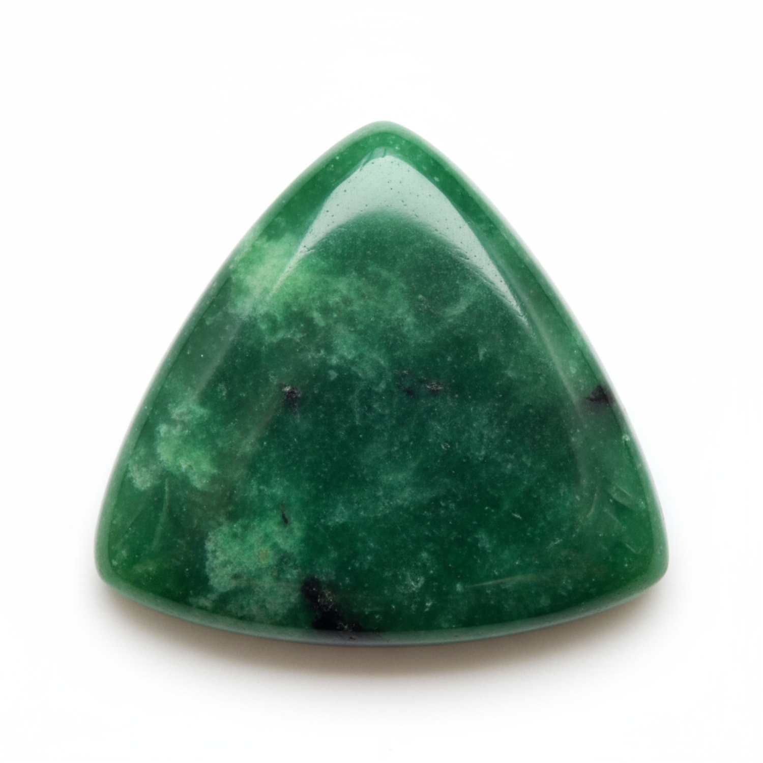 Green Jade 1PC Small 8x8 MM Triangle Cabochon Green Luster semi Precious Loose Gems Sekundär produktbild