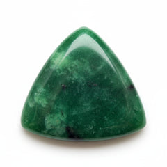 Green Jade 1PC Small 8x8 MM Triangle Cabochon Green Luster semi Precious Loose Gems